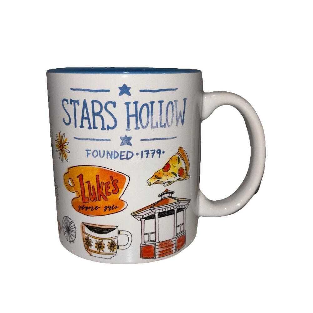 Gilmore Girls Stars Hollow Coffee Mug Luke's Diner Cup Warner Bros 20 oz. NEW